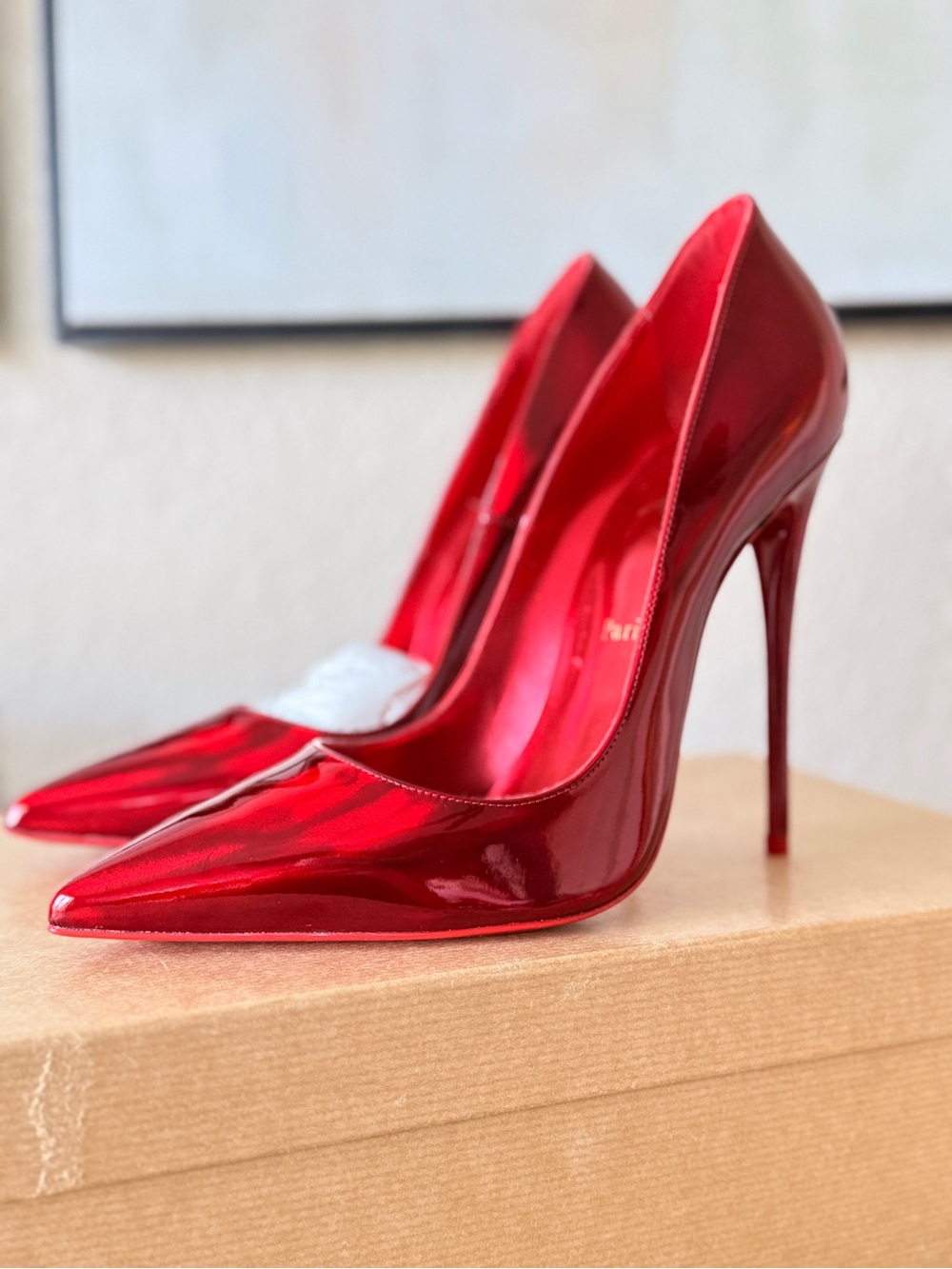 Christian Louboutin So Kate 120 patent leather pumps